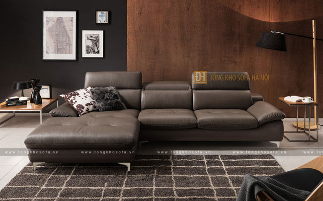 Sofa góc chữ L DH197 da Hàn Quốc cao cấp