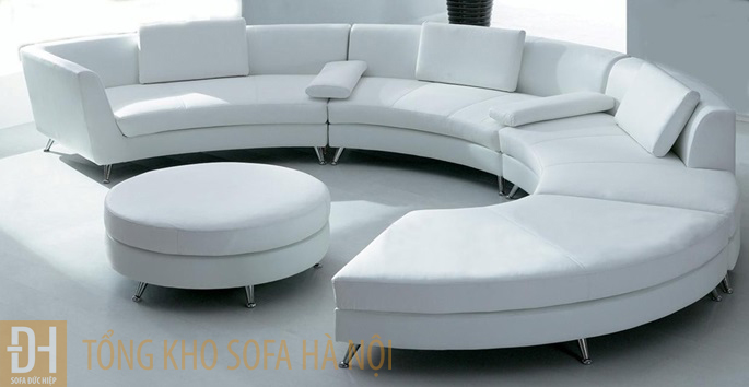 Phòng khách mềm mại hơn với sofa tròn